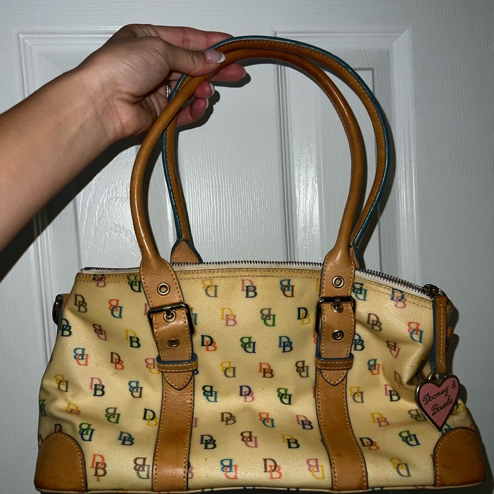 Dooney & Bourke Tan Multicolor Satchel